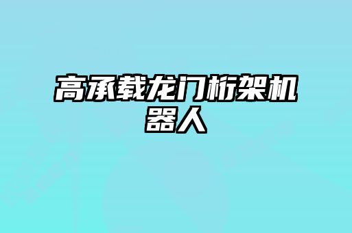 高承載龍門(mén)桁架機(jī)器人