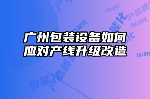 廣州包裝設備如何應對產(chǎn)線升級改造